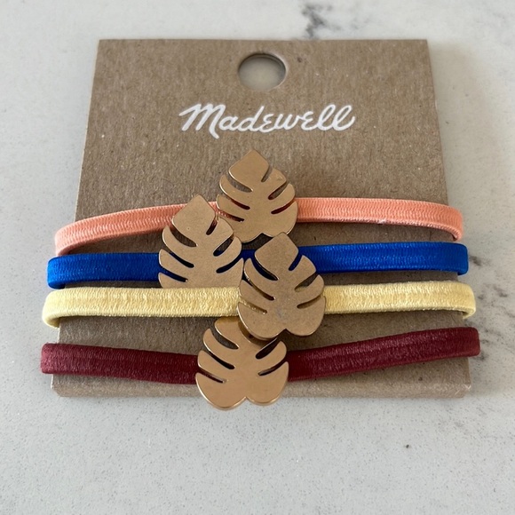 Madewell Four-Pack Palm Leaf Hair Ties - Picture 6 of 13